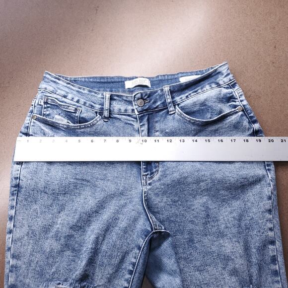 Judy Blue Jeans Women 14W Acid Wash Skinny Fit Ankle Distressed Retro Grunge - Picture 5 of 11